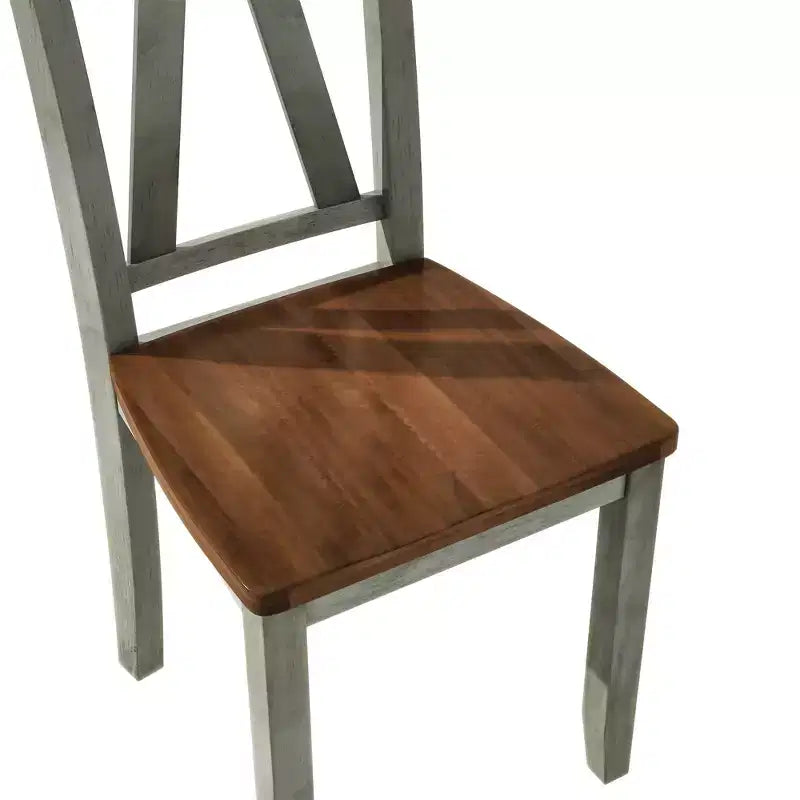 Ensemble de table à manger en bois de ferme 6 pièces avec longue banquette et 4 chaises de salle à manger - ModernLuxe