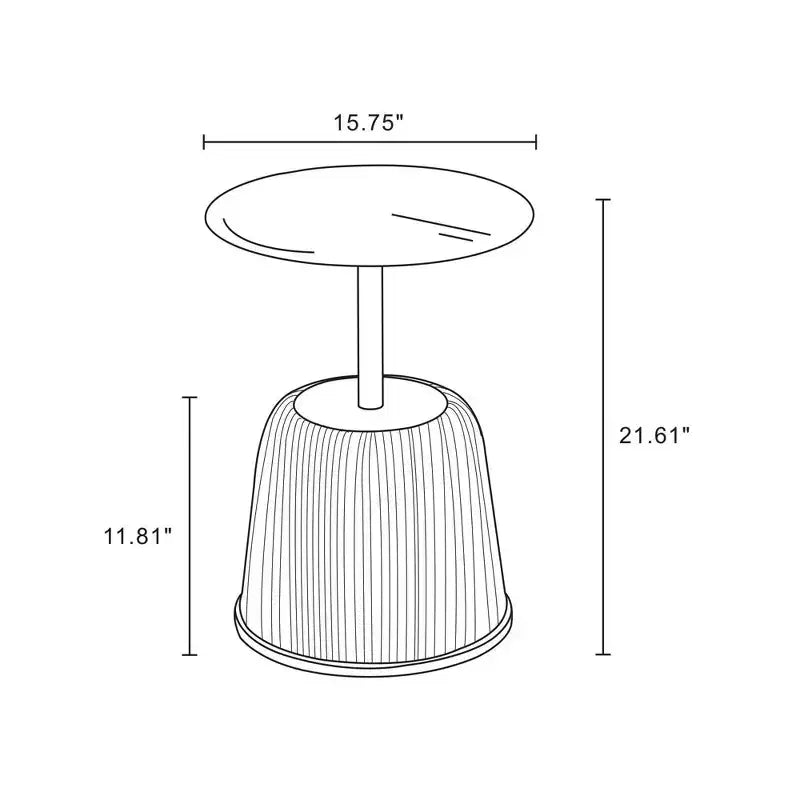 Manhattan Comfort Ensemble de 2 tables basses et tables d'appoint Anderson en similicuir avec plateau en métal