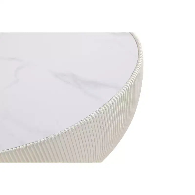 Manhattan Comfort Ensemble de 2 tables basses et tables d'appoint Anderson en similicuir avec plateau en métal