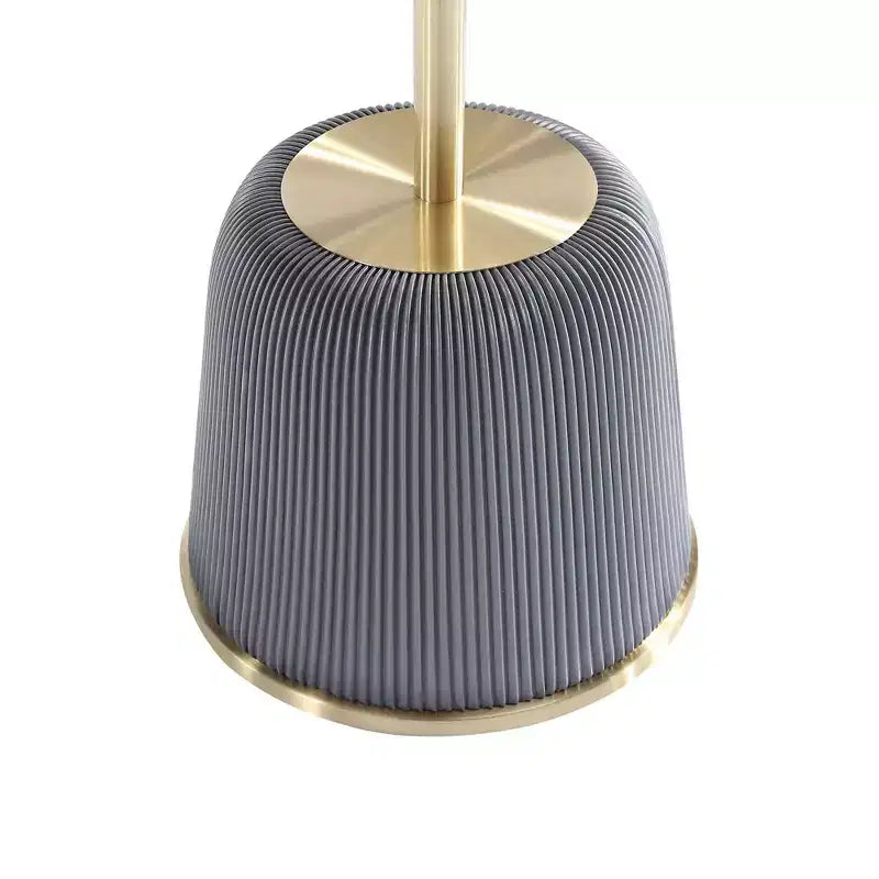 Manhattan Comfort Ensemble de 2 tables basses et tables d'appoint Anderson en similicuir avec plateau en métal