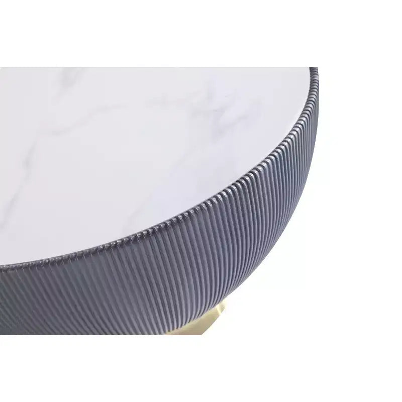 Manhattan Comfort Ensemble de 2 tables basses et tables d'appoint Anderson en similicuir avec plateau en métal