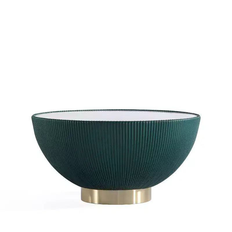 Manhattan Comfort Ensemble de 2 tables basses et tables d'appoint Anderson en similicuir avec plateau en métal