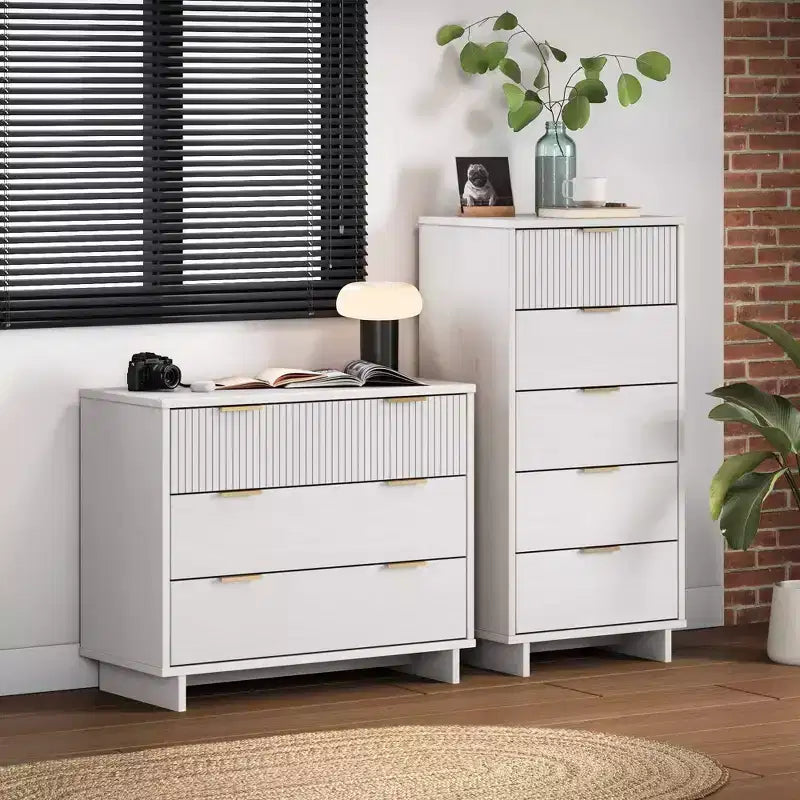 Ensemble de chambre à coucher Manhattan Comfort Granville (2 pièces) : commode étroite et commode