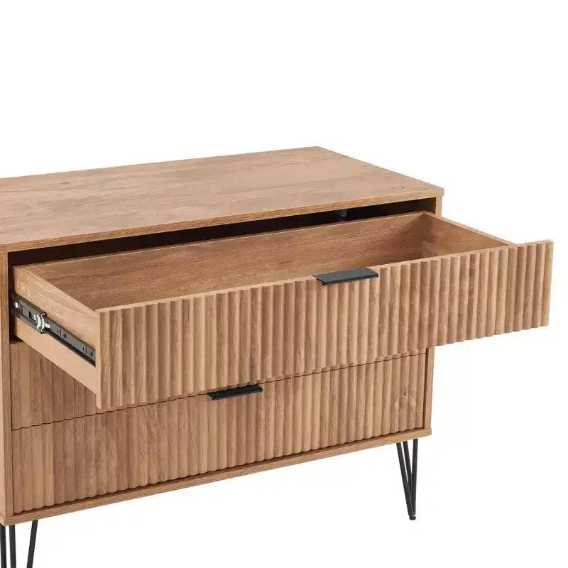 Ensemble commode 3 tiroirs et table de chevet 1 tiroir moderne Manhattan Comfort Dumbo 2 pièces