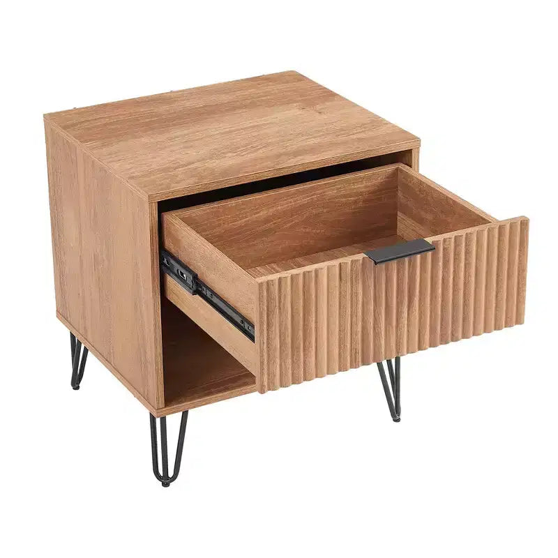 Ensemble commode 3 tiroirs et table de chevet 1 tiroir moderne Manhattan Comfort Dumbo 2 pièces