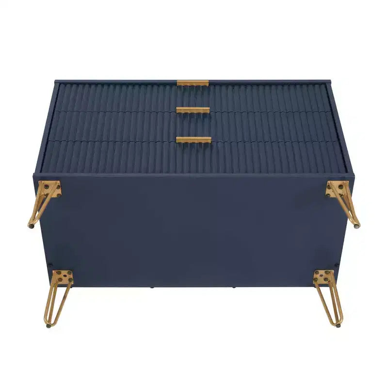 Ensemble commode 3 tiroirs et table de chevet 1 tiroir moderne Manhattan Comfort Dumbo 2 pièces