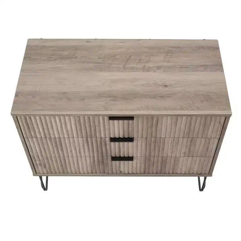 Ensemble commode 3 tiroirs et table de chevet 1 tiroir moderne Manhattan Comfort Dumbo 2 pièces