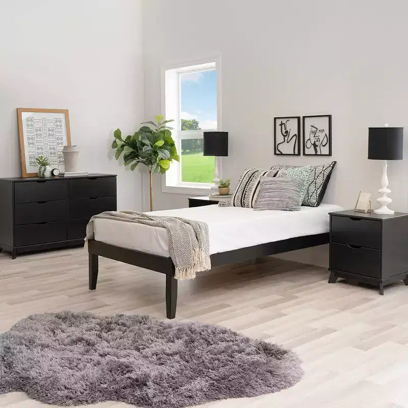 Commode et table de chevet Powell Pensy Twin Platform Bed