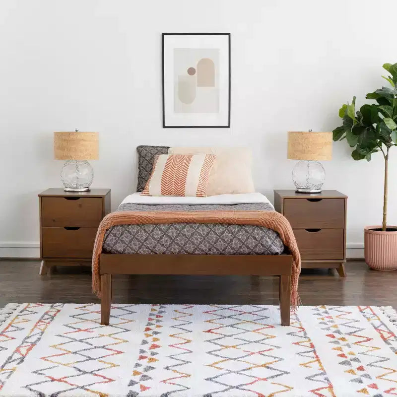 Commode et table de chevet Powell Pensy Twin Platform Bed