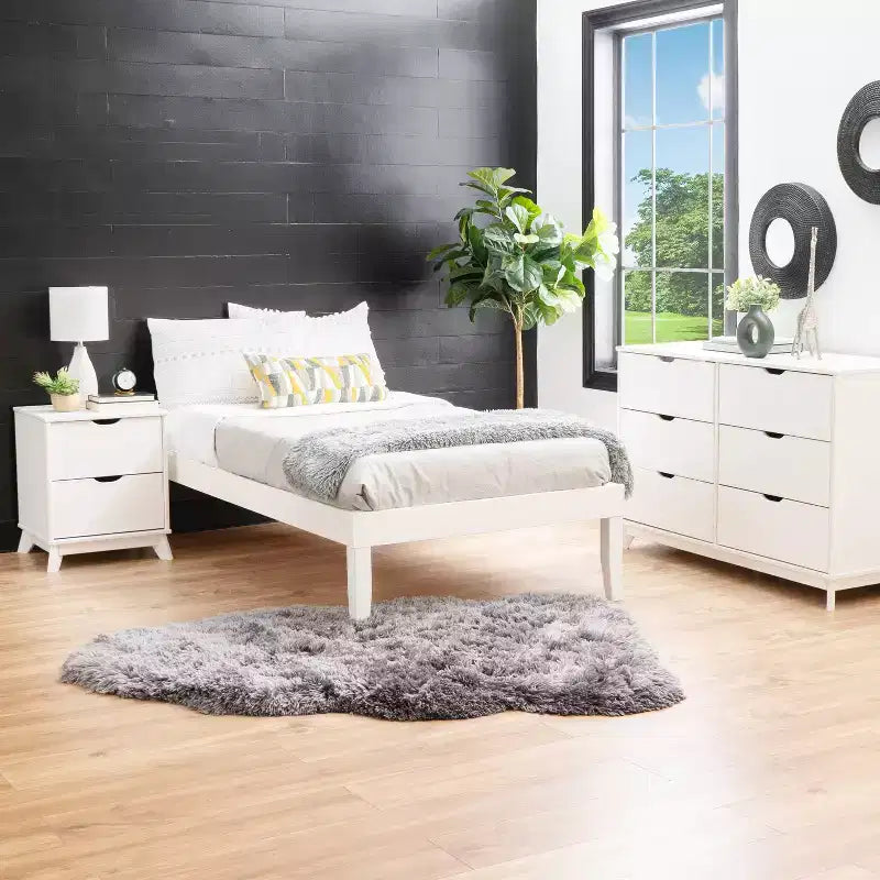 Commode et table de chevet Powell Pensy Twin Platform Bed