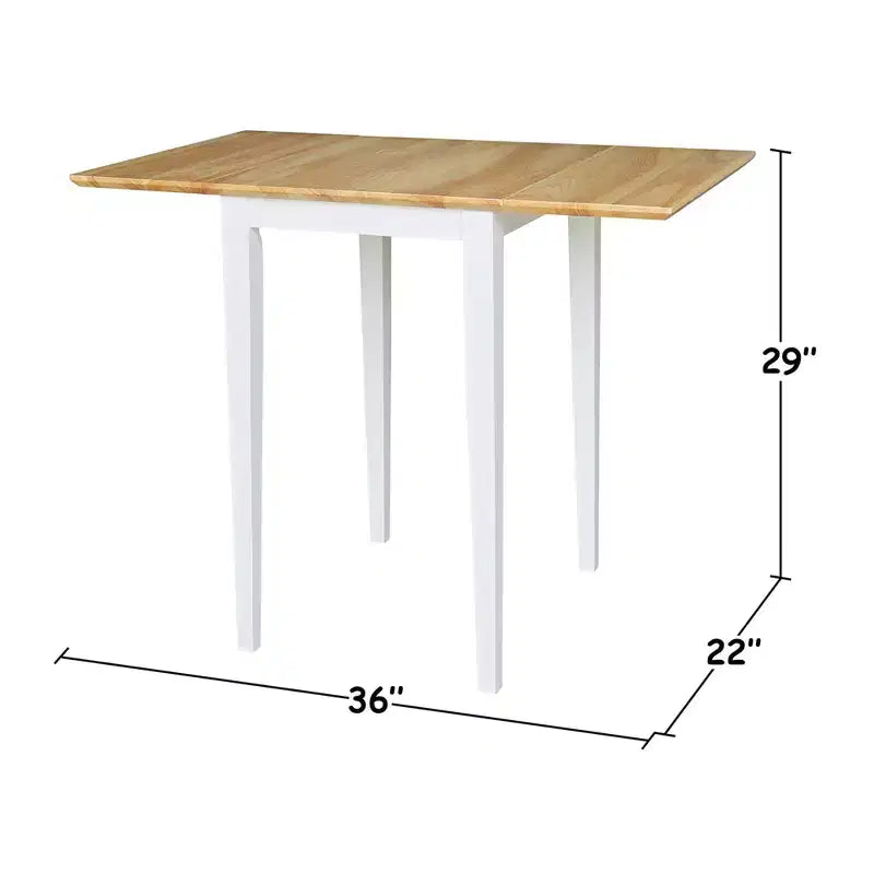 Table de salle à manger International Concepts Small Dual Drop Leaf avec 2 chaises San Remo Splat